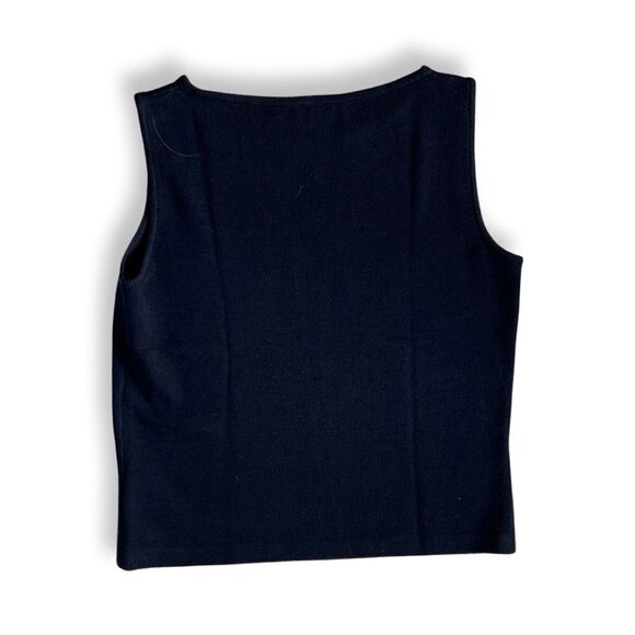 St. John black knitted tank top size S - Picture 2 of 4